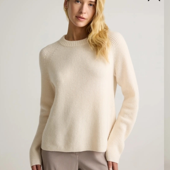 Quince Sweaters - Quince Cream Women's Crew Neck Cashmere Sweater
